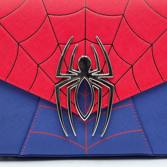 Loungefly Disney Marvel Spider Man Color-Block Crossbody Bag New - Picture 8 of 8
